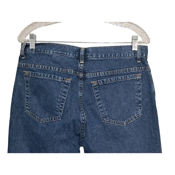 Eddie Bauer Cropped Jeans Womens Size 12 High Rise Waisted Mom Blue Denim - Picture 7 of 12